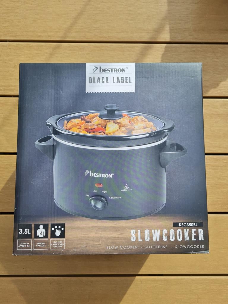 Bestron Slowcooker KSC350BL - 3.5L - Nieuw in doos, Ophalen of Verzenden, Nieuw