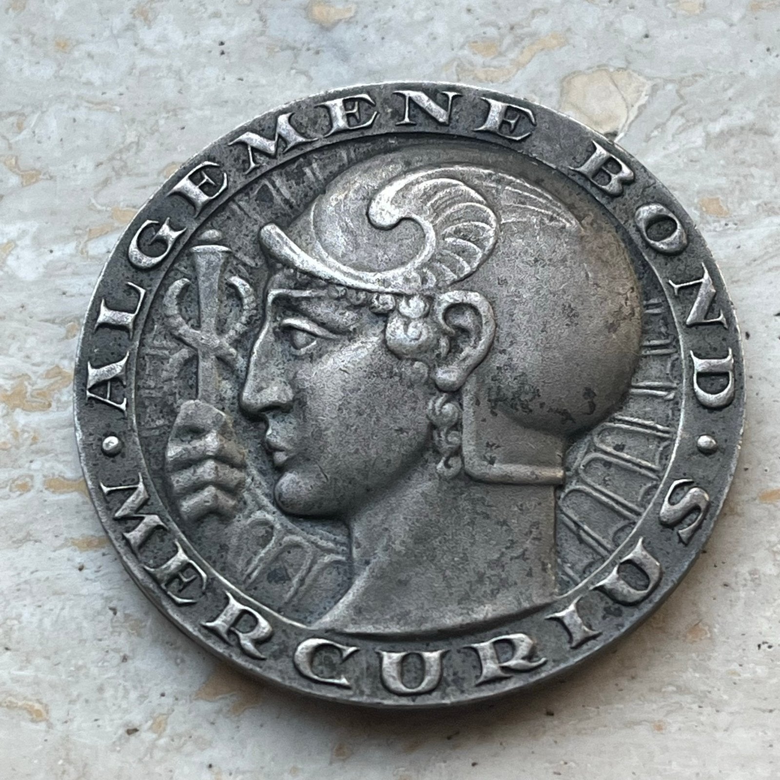 Oude Algemene Bond Mercurius Medaille. Chr van der Hoeff, Ophalen of Verzenden, Overige materialen, Nederland