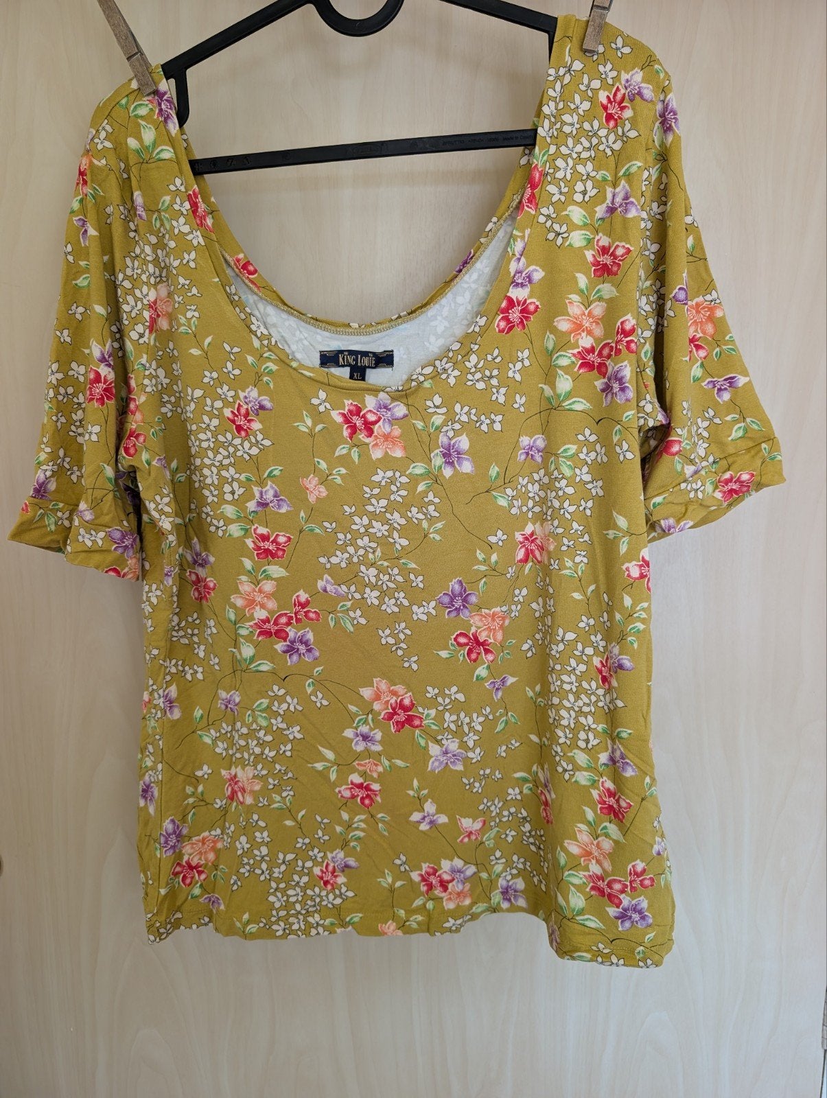 Leuke zomer top van King Louie. Mt xl, Kleding | Dames, Maat 42/44 (L), Ophalen of Verzenden, Zo goed als nieuw, Korte mouw