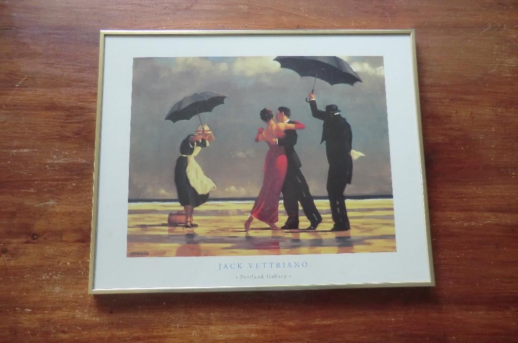 lijst met afbeelding van een schilderij van Jack Vettriano, Ophalen, Kunststof, Gebruikt, Minder dan 50 cm