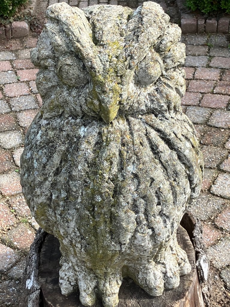 Betonnen uil gemaakt door beeldend kunstenares Ine Bollen, Ophalen, Gebruikt, Beton, Dierenbeeld