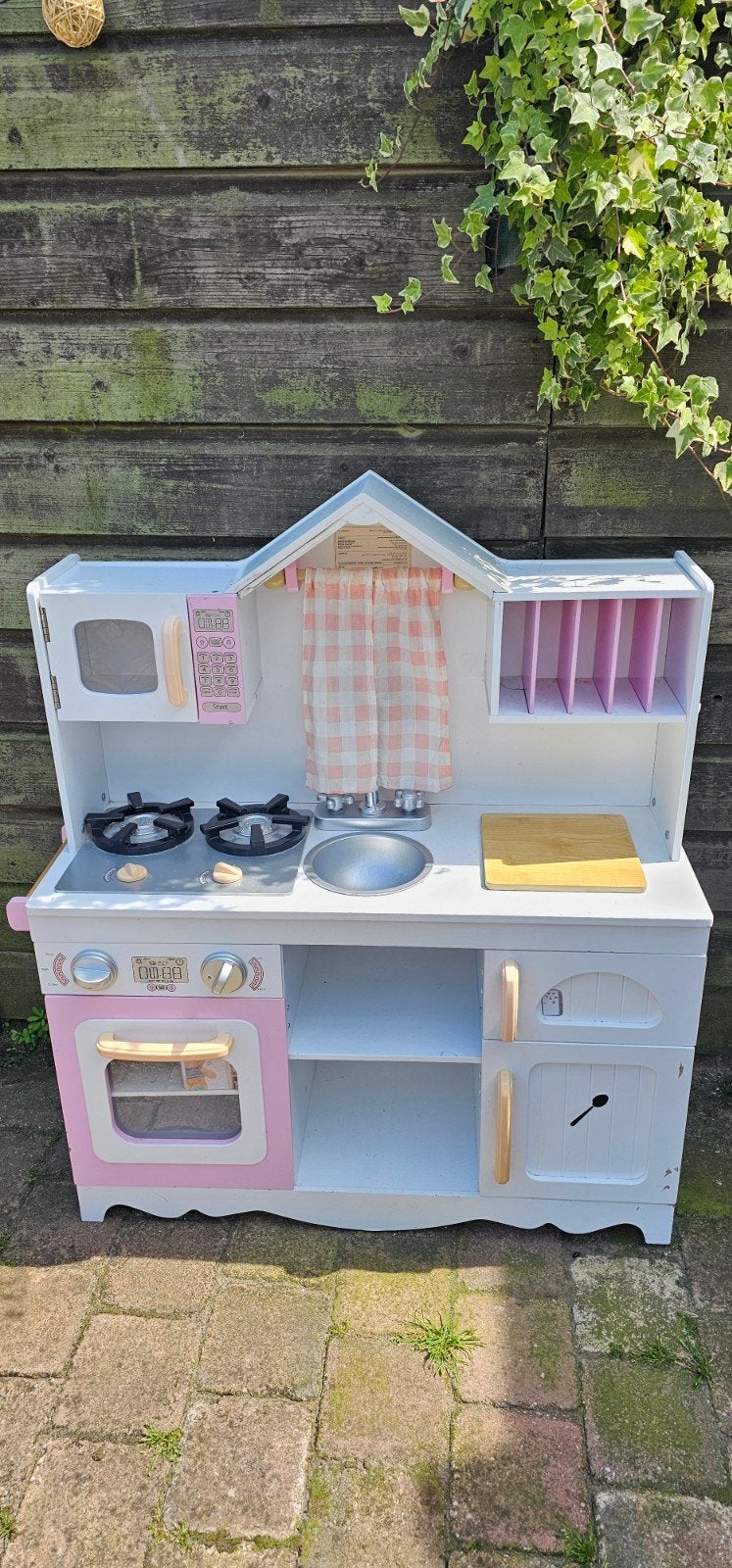 Houten Speelkeuken met Accessoires, Kinderen en Baby's, Speelgoed | Speelkeukens, Ophalen of Verzenden, Gebruikt, Hout, Speelkeuken