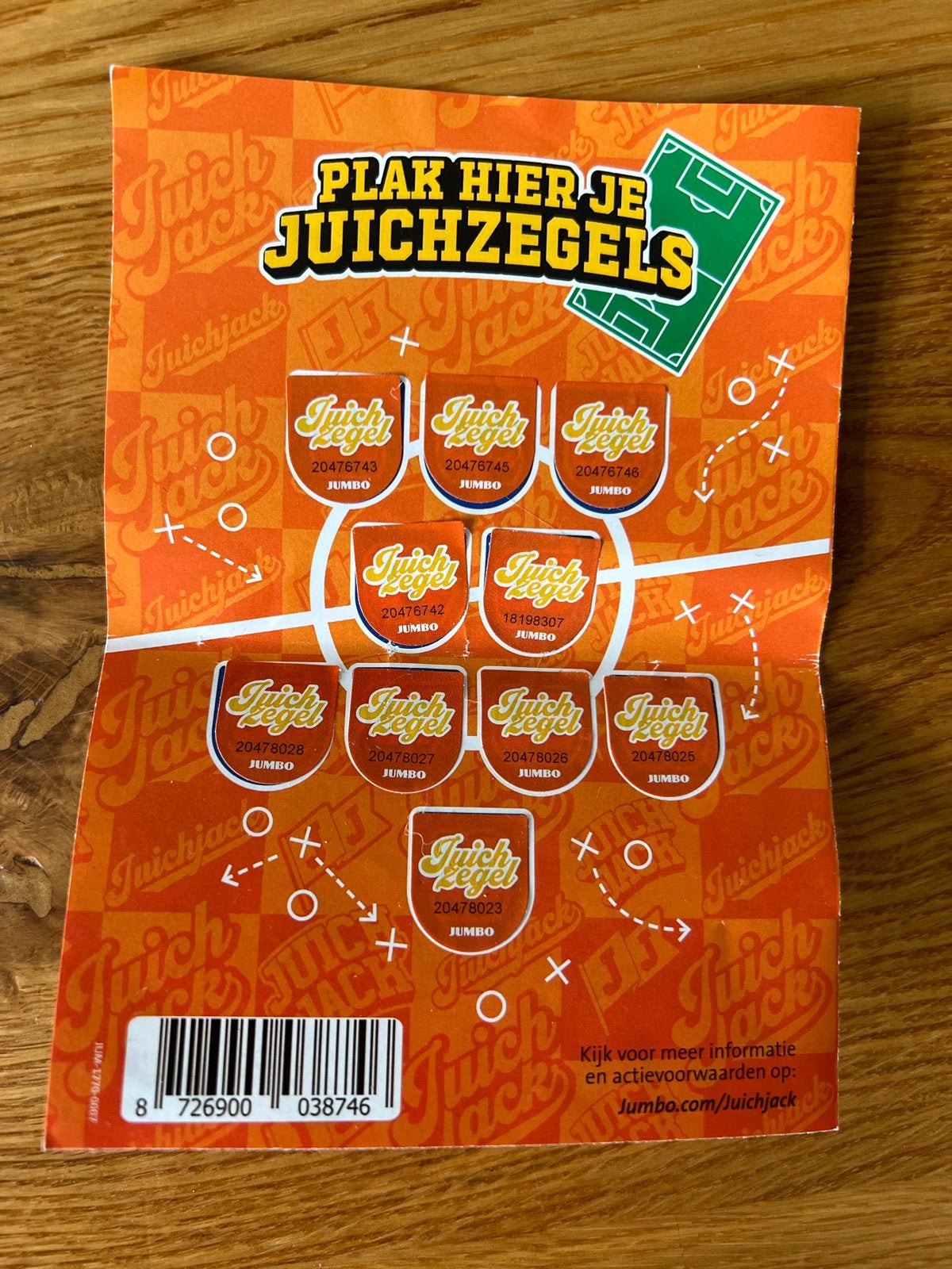 Jumbo Juichjack spaarzegels (10 stuks) volle spaarkaart, Jumbo, Ophalen of Verzenden
