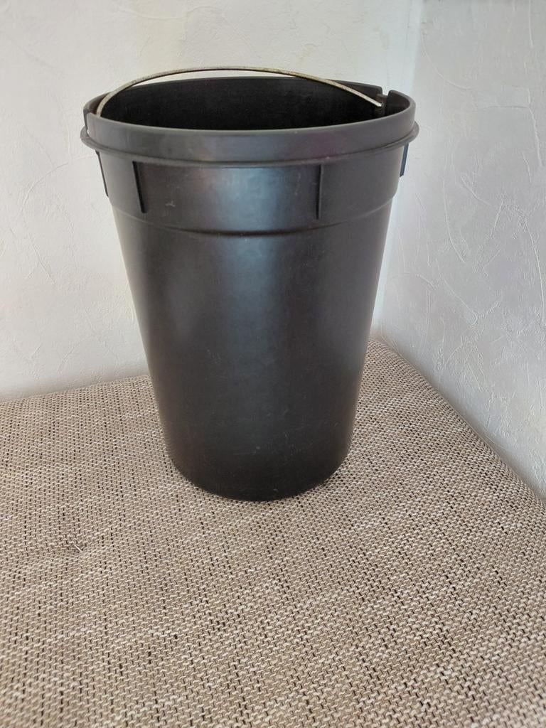 Zwarte Vuilnisbak / Emmer - 82cm omtrek, 28cm hoog, Ophalen of Verzenden, Gebruikt, Kunststof, Met handgreep