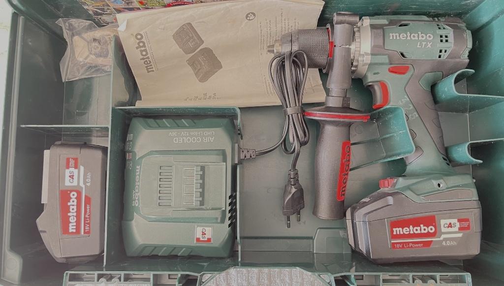 Metabo BS 18 LTX Impuls accu-boorschroefmachine in koffer, Ophalen of Verzenden, Zo goed als nieuw, Boor- en Schroefmachine, Variabele snelheid