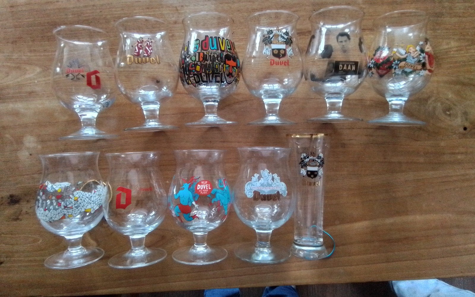 Unieke collectie Duvel speciaalbierglazen 11 stuks, Ophalen of Verzenden
