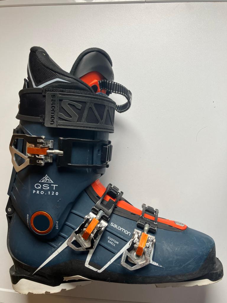 Salomon QST Pro 120 skischoenen 27/27.5 cm schoenmaat 43, Sport en Fitness, Skiën en Langlaufen, Ophalen, 160 tot 180 cm, Gebruikt