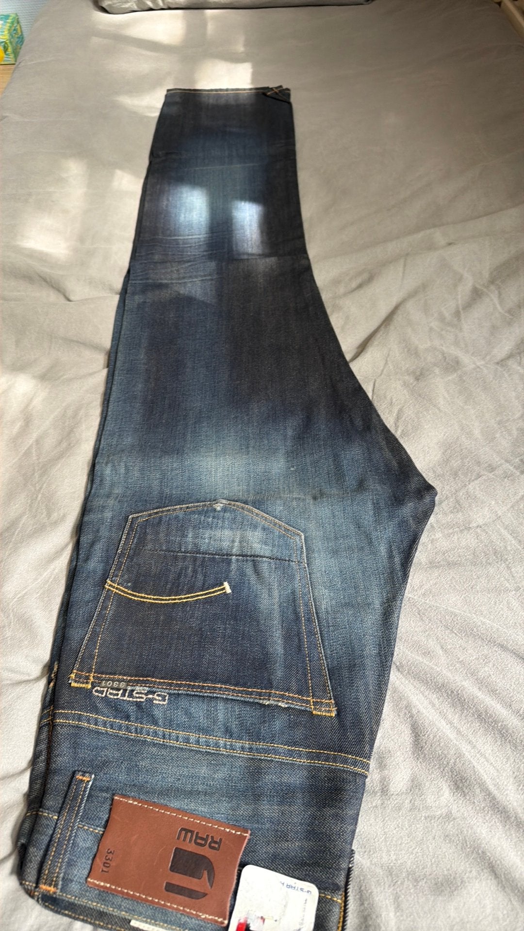 Nieuwe G-Star 3301 Straight Fit Jeans Denham Vintage Age W31, Ophalen of Verzenden, Nieuw, Blauw, W32 (confectie 46) of kleiner