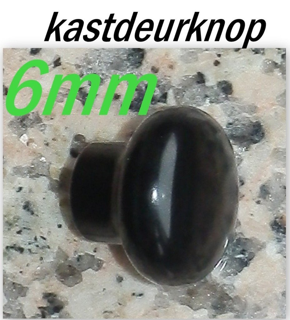 Kleine Zwarte kunststof kastdeur knoppen 10 STUKS, Ophalen of Verzenden