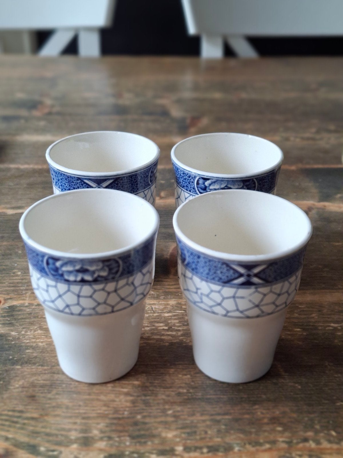Set van 4 vintage Societe Ceramique Maastricht bekers, Antiek en Kunst, Ophalen of Verzenden