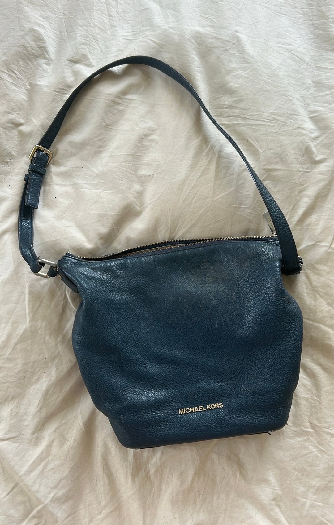 Michael Kors : handtas, Sieraden, Tassen en Uiterlijk, Tassen | Schoudertassen, Overige merken, Gebruikt, Blauw, Ophalen of Verzenden