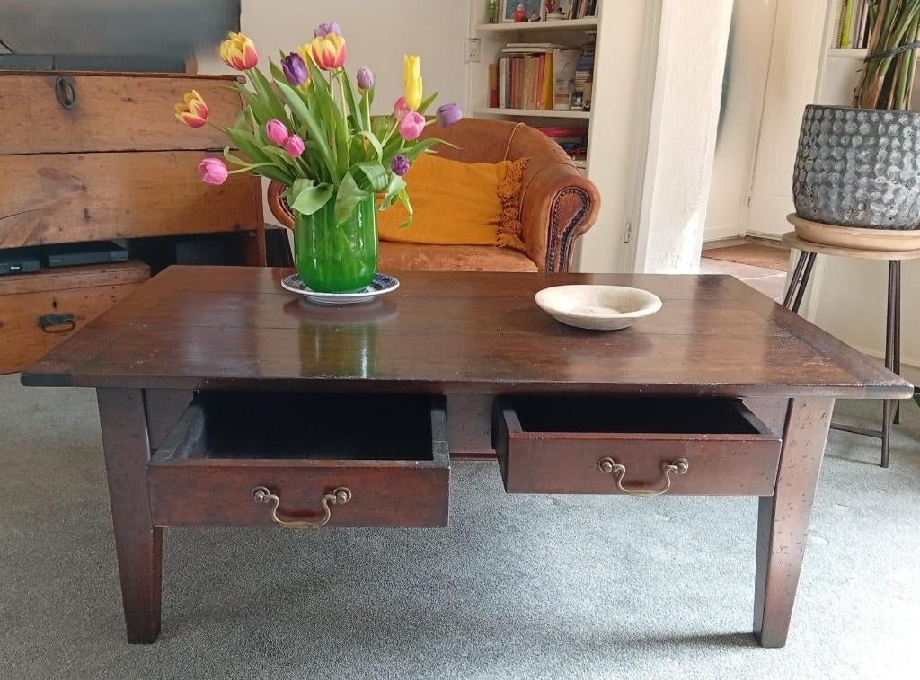 Prachtige klassieke salontafel, Ophalen, Gebruikt, 100 tot 150 cm, Klassiek.
