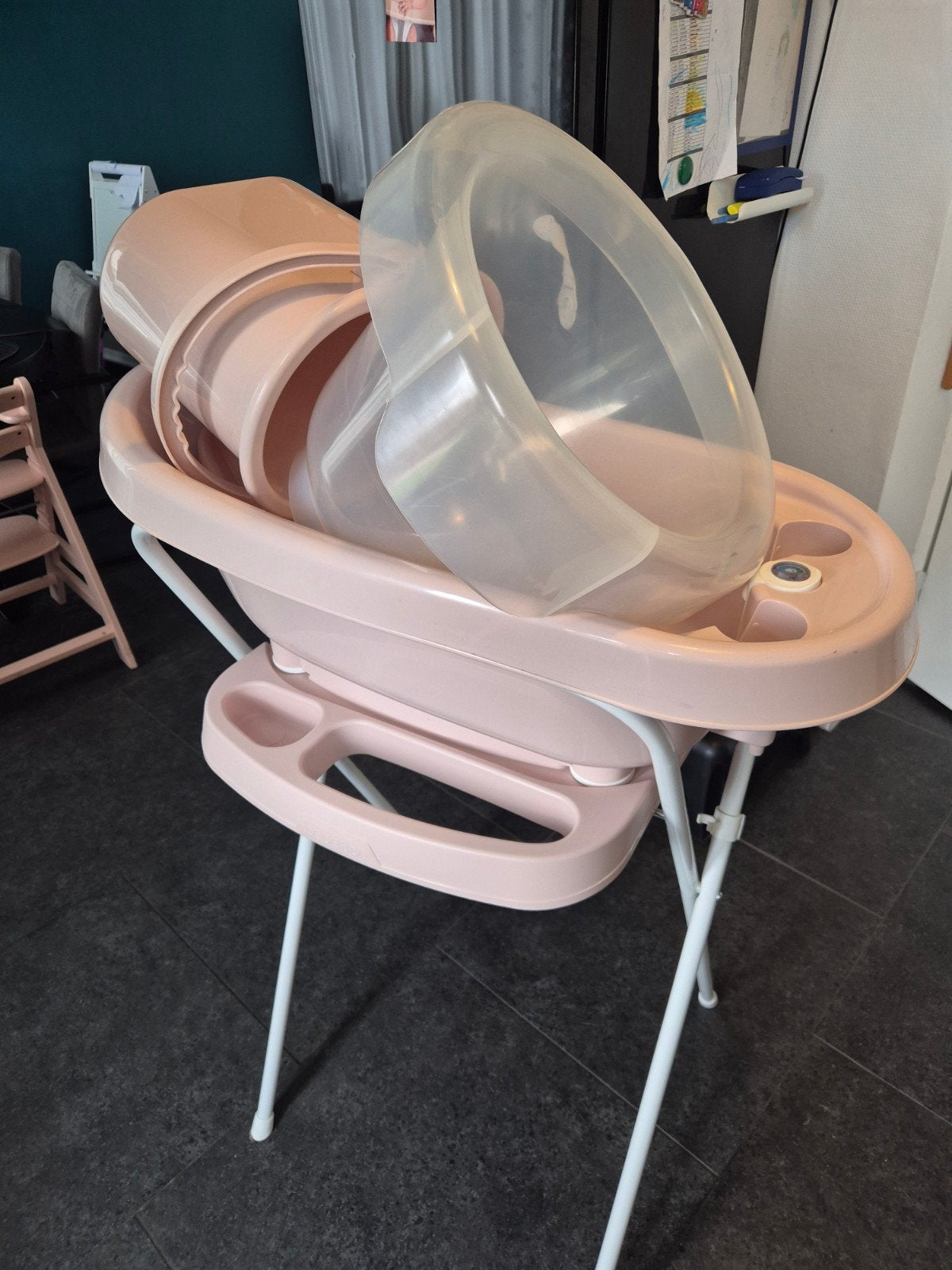Bebe you badje set incl standaard badje baby tub verkleiner, Ophalen, Zo goed als nieuw, Badje, Bébé-jou