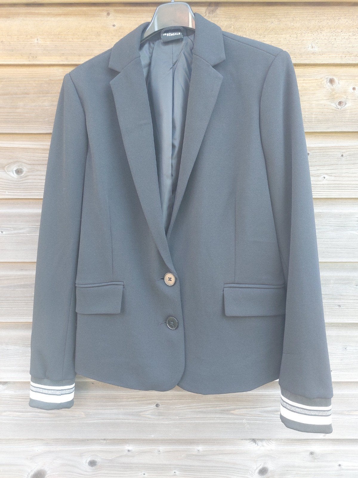 Zwart jasje blazer colbert Jean Pascale maat 42, Kleding | Dames, Ophalen of Verzenden