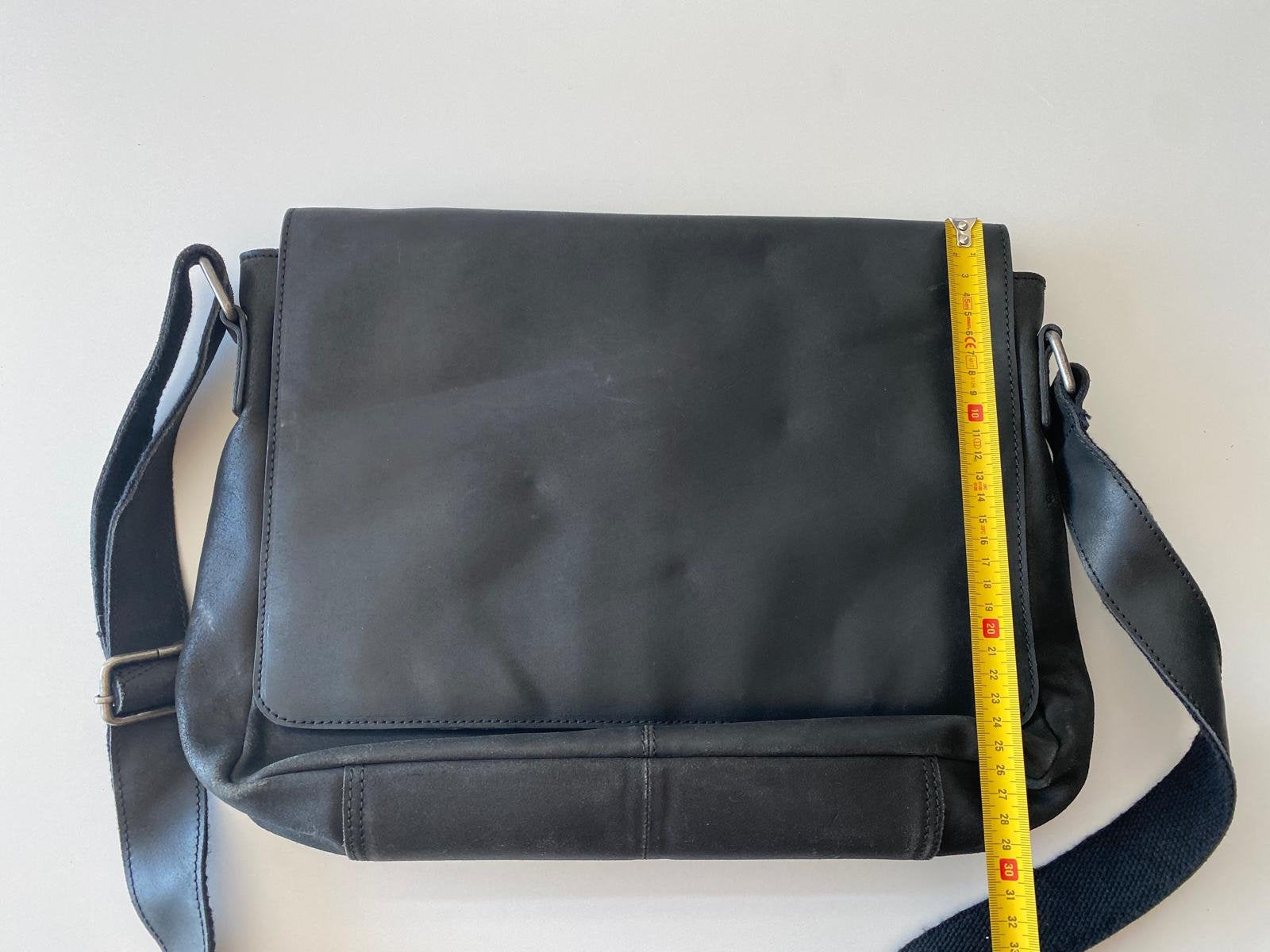 Leren schoudertas - postman bag - Burkely ongebruikt, Overige merken, Zwart, Ophalen of Verzenden, Zo goed als nieuw