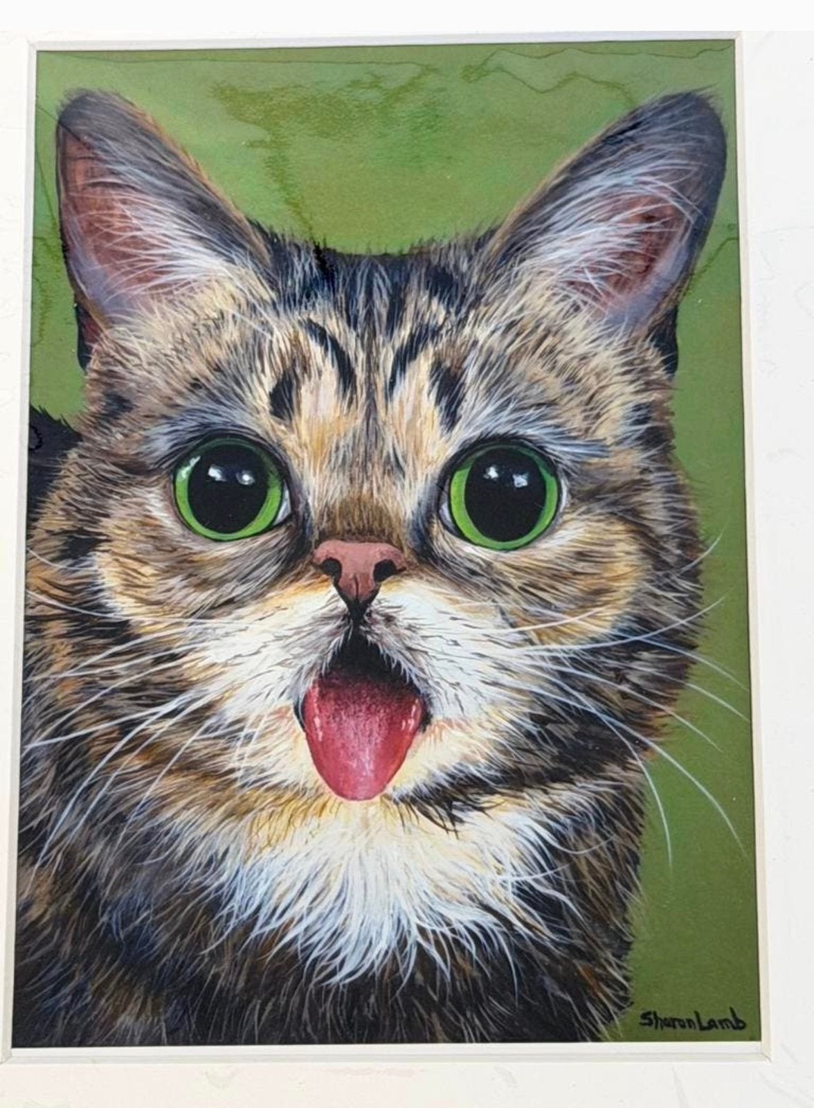 Lil Bub kunstprint Sharon Lamb 26x21 poes kat kunst print, Ophalen of Verzenden