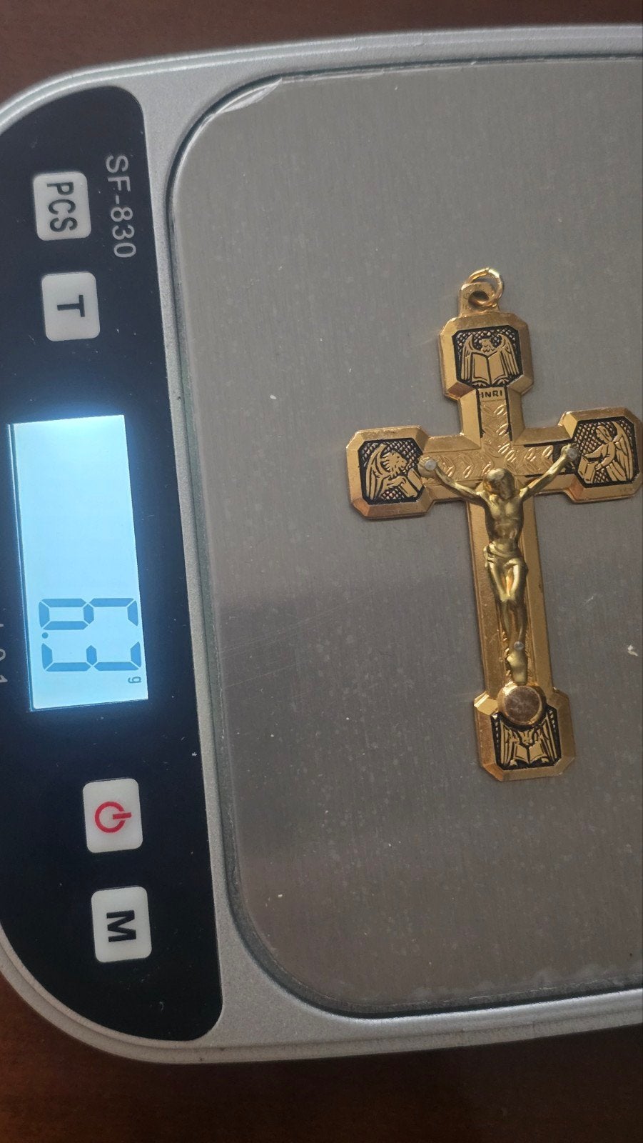 Gouden Religieus Kruis Hanger 950 Gestempeld, Ophalen of Verzenden
