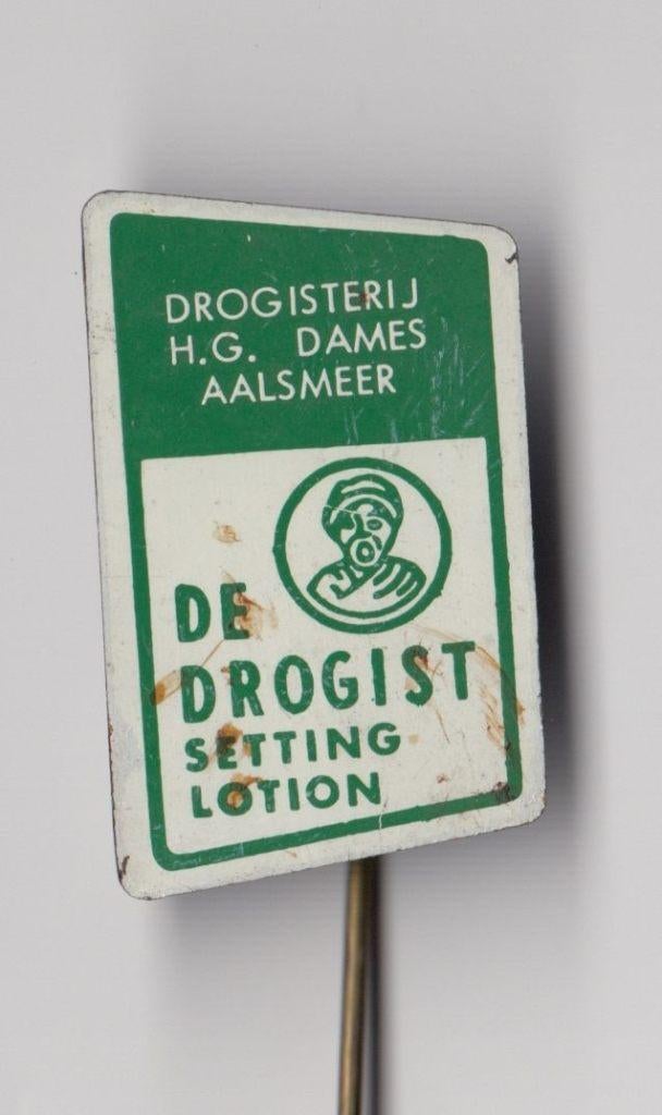 Drogist Aalsmeer speldje, Verzamelen, Speldjes, Pins en Buttons, Gebruikt, Niet vindbaar, Niet vindbaar, Speldje of Pin