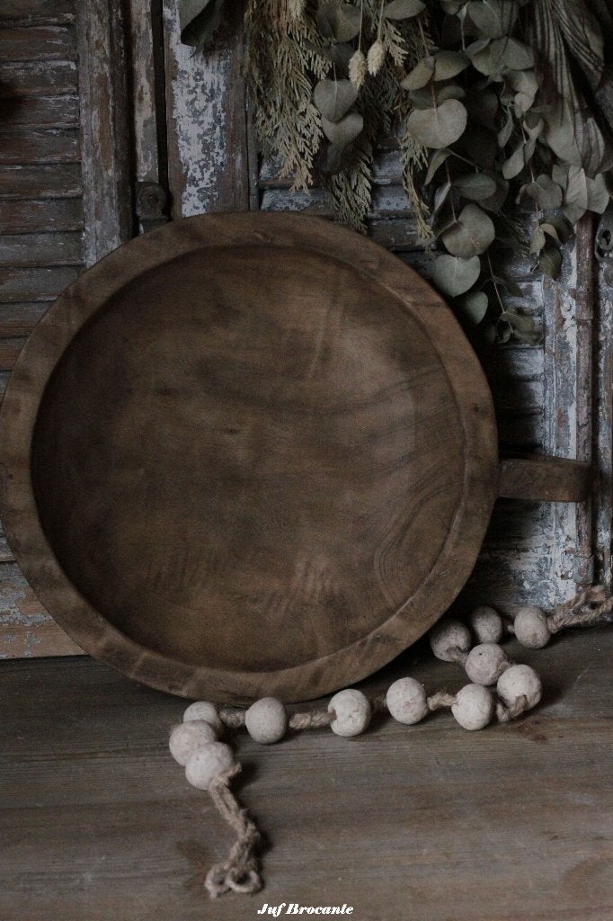 Houten schaal met oor, Www.jufbrocante.nl, Www.jufbrocante.nl, Nieuw, Ophalen of Verzenden