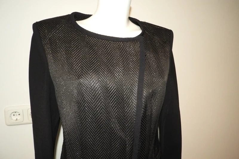 Marccain zwart jasje fijn glinster structuur stof Als Nieuw4, Kleding | Dames, Maat 38/40 (M), Verzenden, Zwart, Zo goed als nieuw