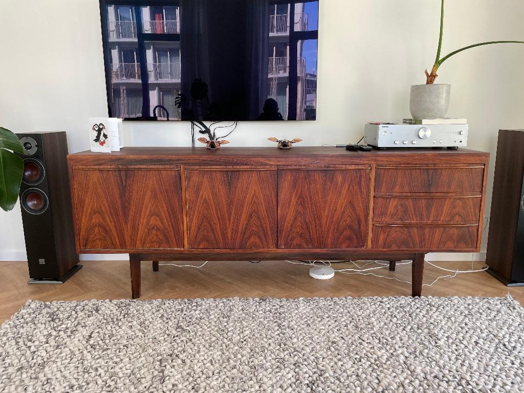 Rosewood vintage Deens dressoir, Huis en Inrichting, Ophalen, Met plank(en), Scandinavisch mid-century modern, Gebruikt
