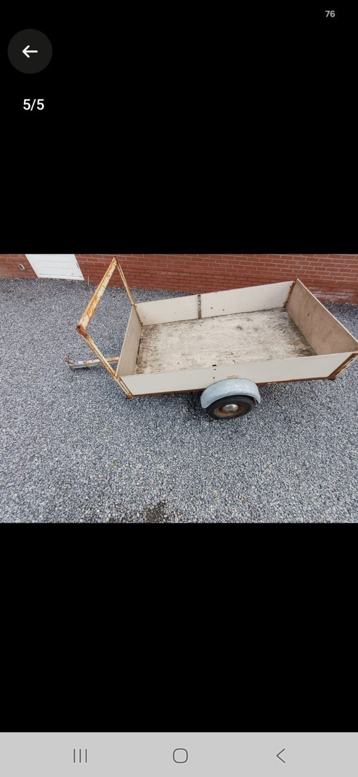 te koop aanhanger., Ophalen
