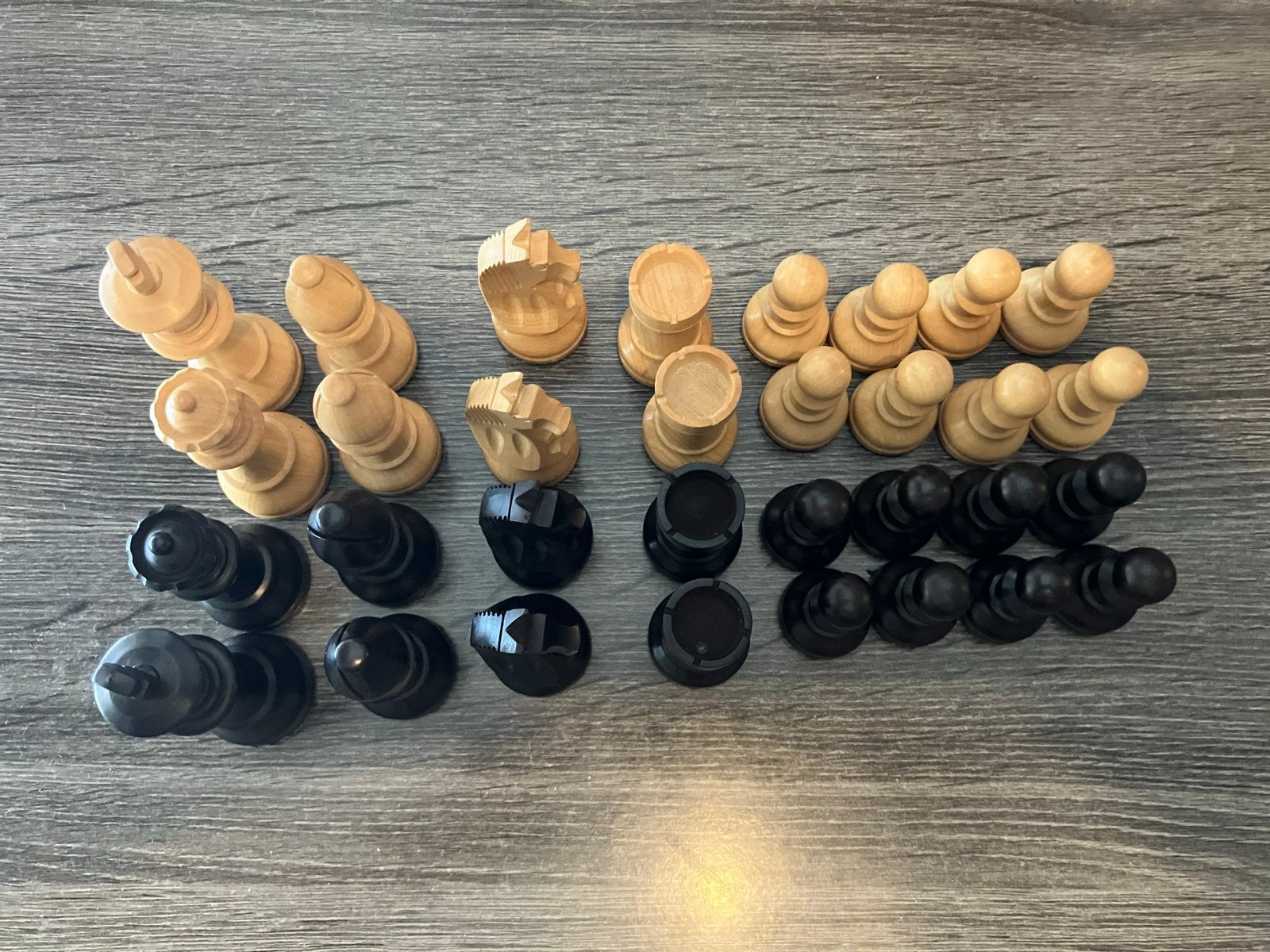 Houten schaakstukken - Complete set, Ophalen, Gebruikt