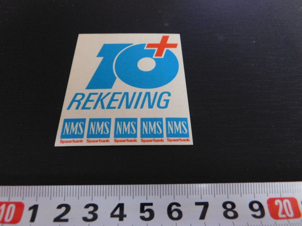 sticker NMS spaarbank  10+ rekening, Ophalen, Zo goed als nieuw