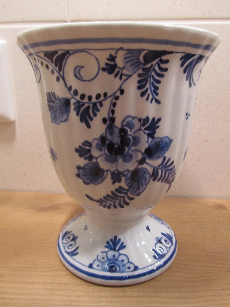 Porceleyne Fles kelkvaas op voet, Antiek en Kunst, Ophalen of Verzenden