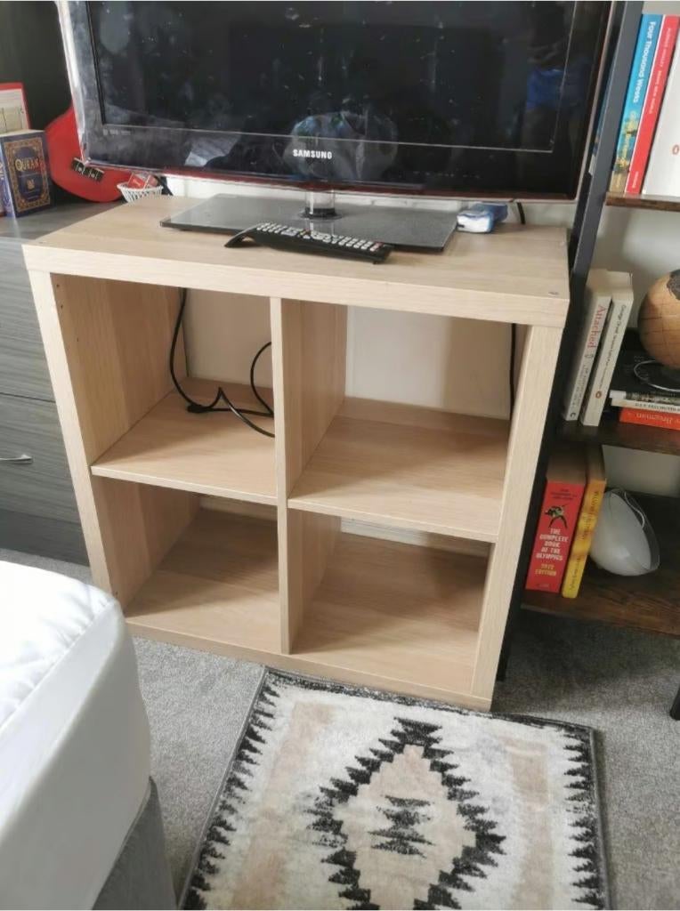 Kallax 4 vaks open kast vakkenkast 2x2 bruin Ikea, Huis en Inrichting, Ophalen, 5 laden of meer, Eikenhout, 50 tot 100 cm