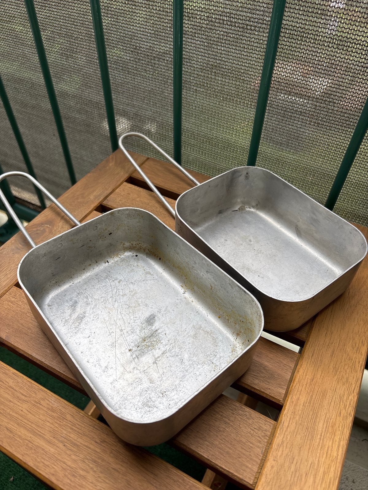 Vintage Aluminium Mess Tins - Set van 2, Ophalen, Gebruikt
