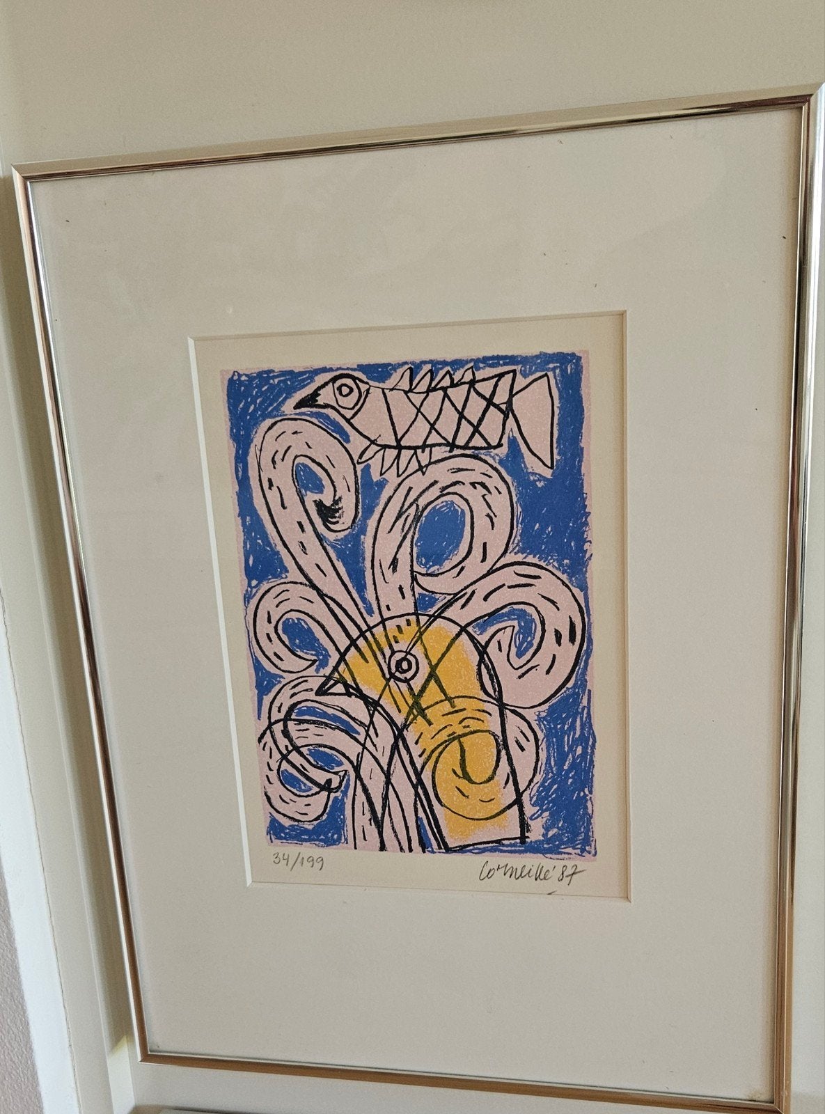 Corneille, Litho, mooi ingelijst, Ophalen of Verzenden