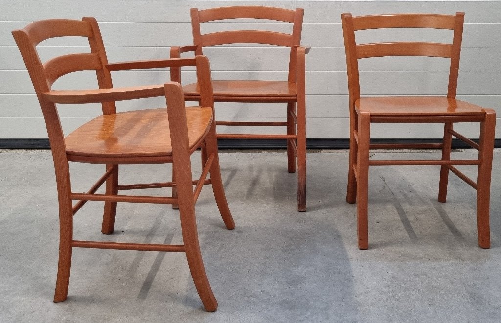 SET "Marocca” Ontwerp Vico Magistretti jaren ’90, Ophalen, 77 cm, Hout, Set