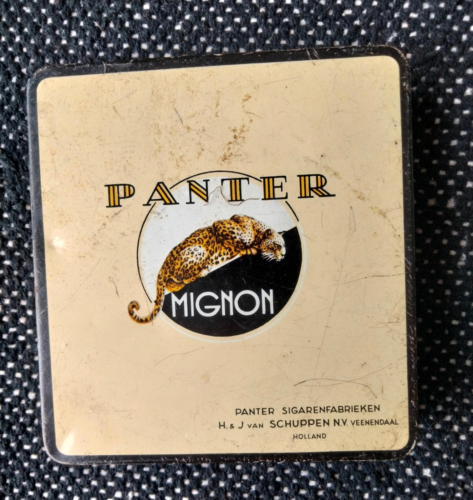 Vintage Panter Mignon Sigarenblikje - H. & J. van Schuppen, Verzamelen, Ophalen of Verzenden