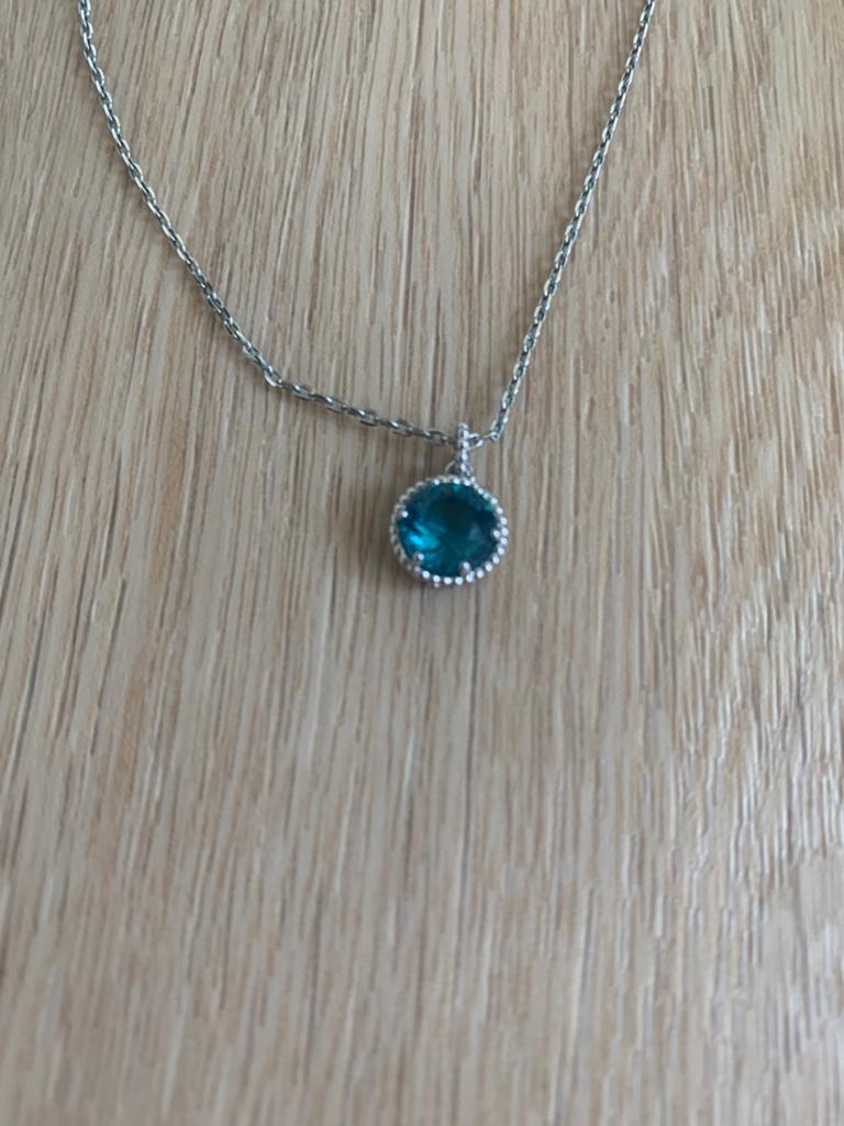 Swarovski geboortesteen ketting - december, Ophalen of Verzenden