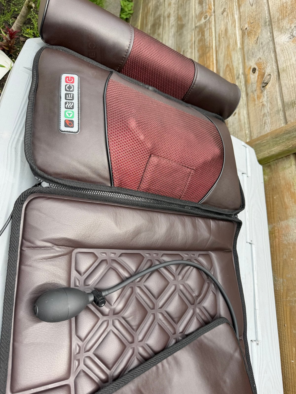 Massageapparaat met warmte en vibratie, Sport en Fitness, Ophalen of Verzenden, Zo goed als nieuw, Apparaat