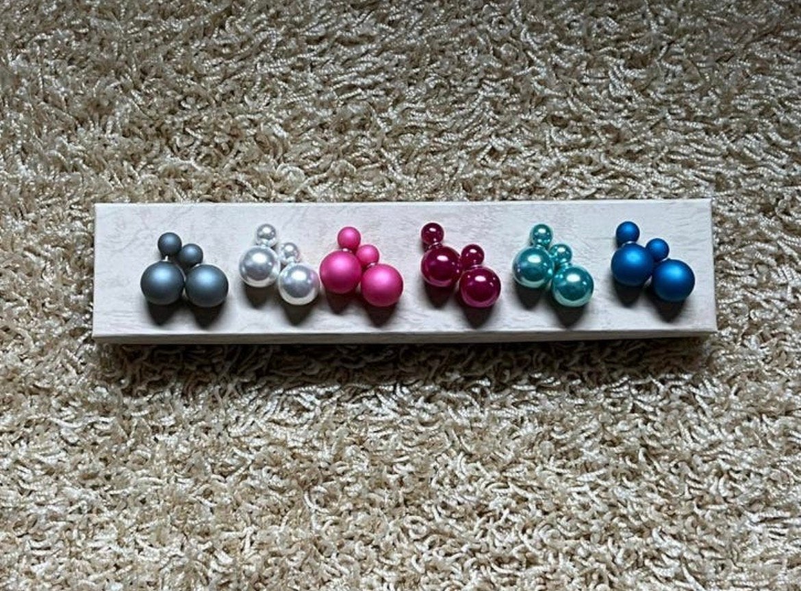 Double dots oorbellen 6 paar nieuw, Overige materialen, Overige kleuren, Nieuw, Ophalen of Verzenden