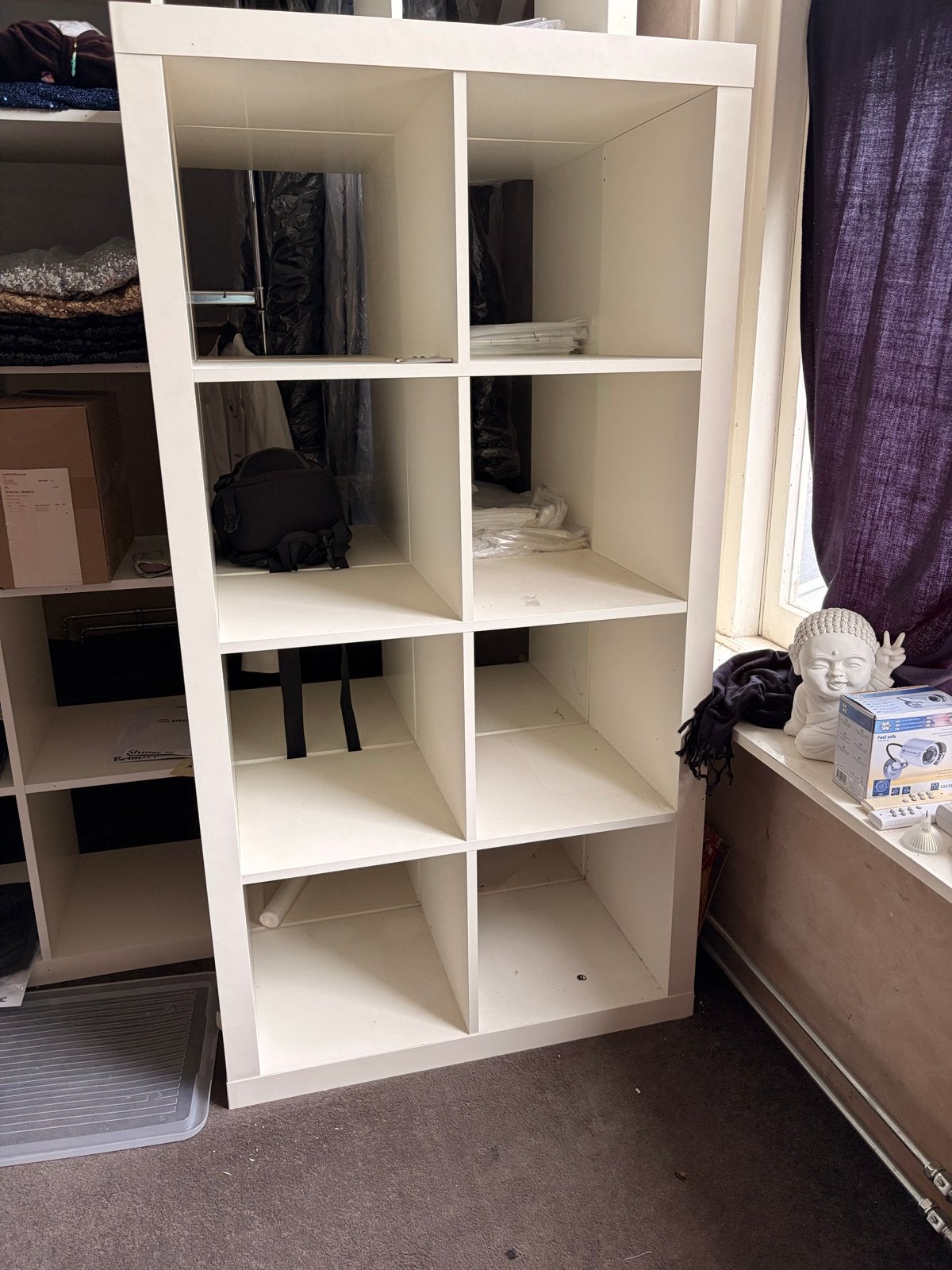 IKEA Kallax kast - Wit, 4x2 vakken, Gebruikt, 100 tot 150 cm, 25 tot 50 cm, Overige materialen