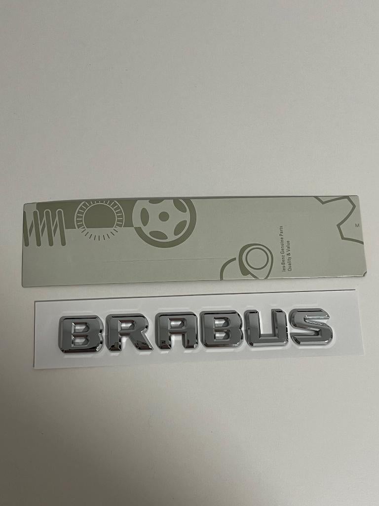 Brabus embleem mercedes benz zwart / chroom, Auto diversen, Autostickers, Ophalen of Verzenden