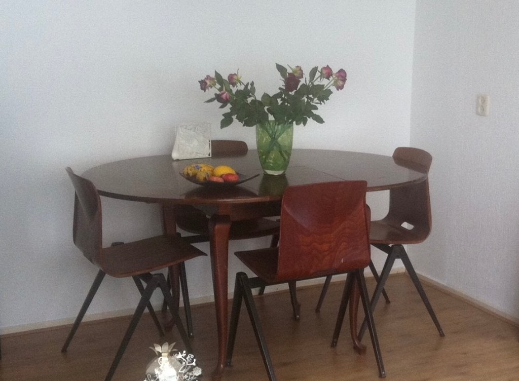 Antieke ronde eettafel uitschuifbaar, Gebruikt, Rond, Vijf personen of meer, Antiek