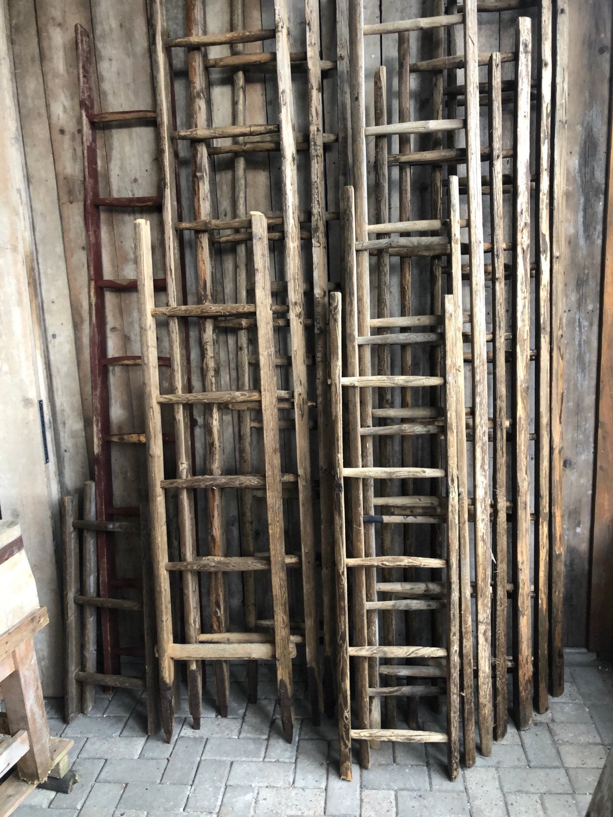 Oude plukladders van 120 cm tot 3 meter, Ophalen of Verzenden, Gebruikt, Ladder, 2 tot 4 meter