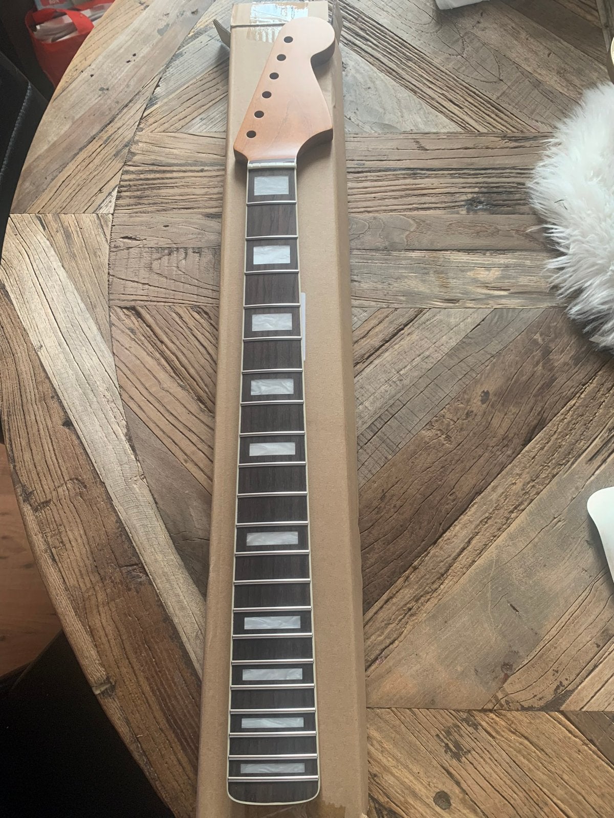 Jazzmaster/Stratocaster hals block inlay grote kop “ WFamy, Verzenden, Geen, Geen, Jpsg