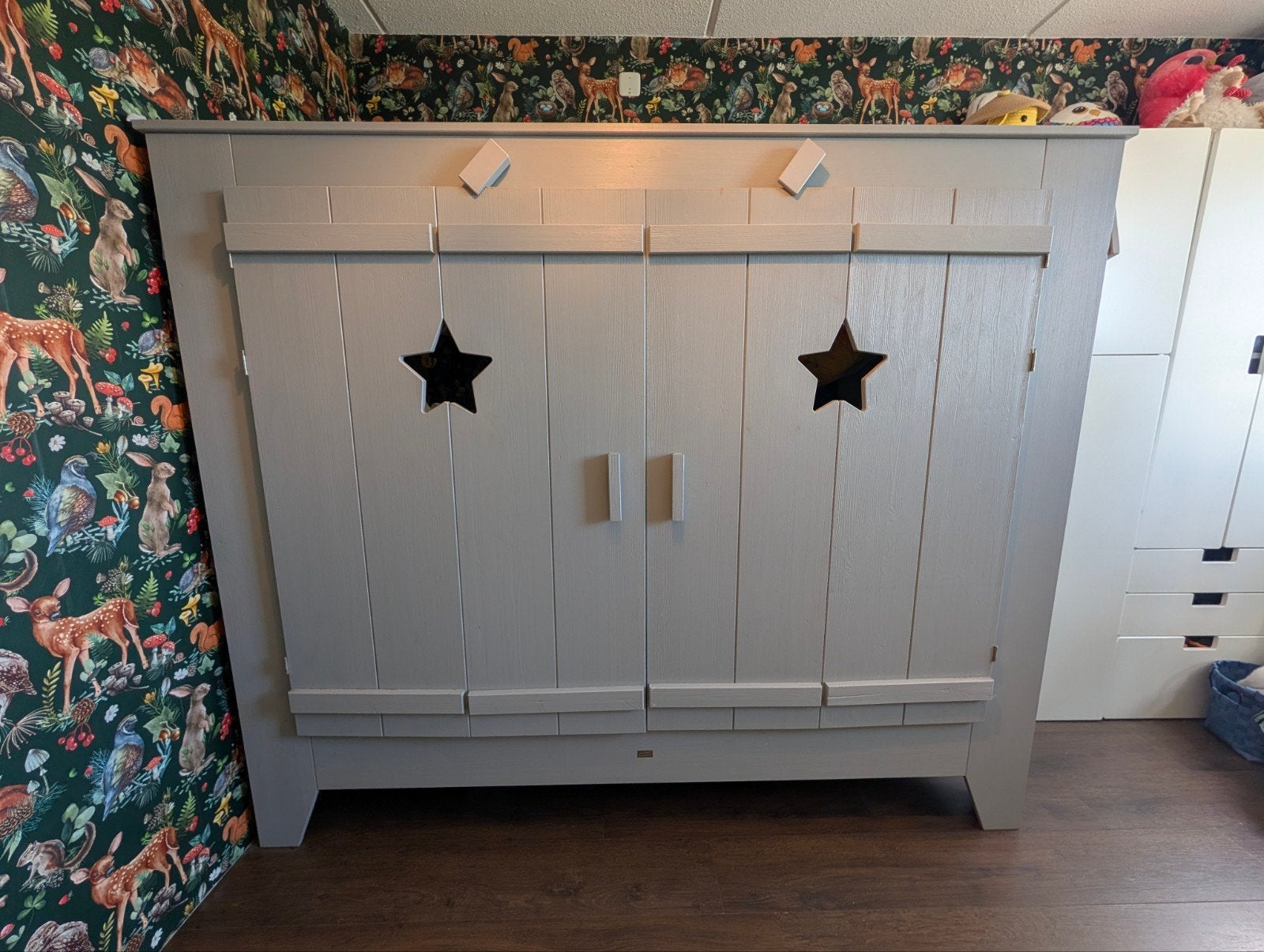 Bedstee bed van het merk Stoer! met lattenbodem, Ophalen, 85 tot 100 cm, Gebruikt, Lattenbodem