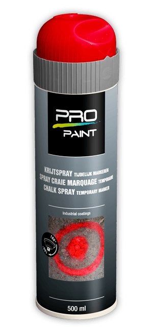 Krijtspray rood - tijdelijke markeerspray - 500 ml, Ophalen of Verzenden