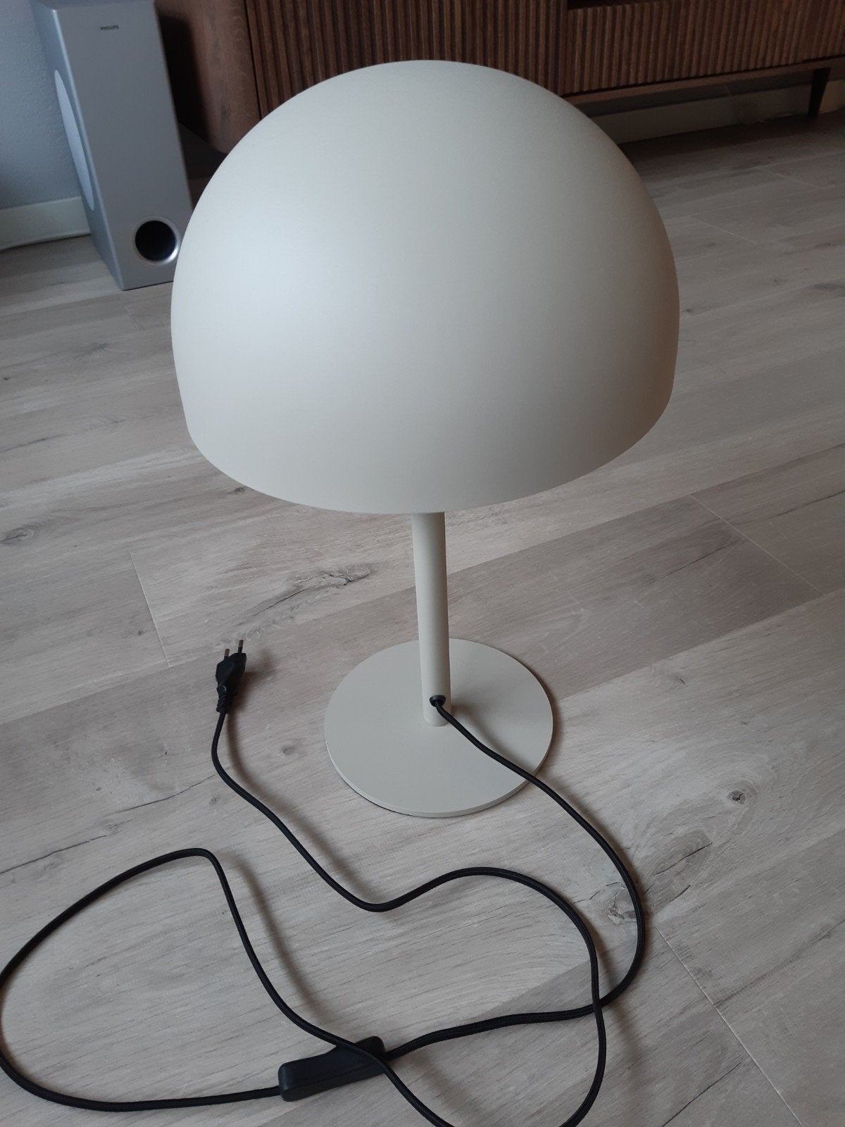 Tafellamp loods 5 metaal licht grijs designlamp, Ophalen, Overige merken, Met schakelaar, E27 (groot)