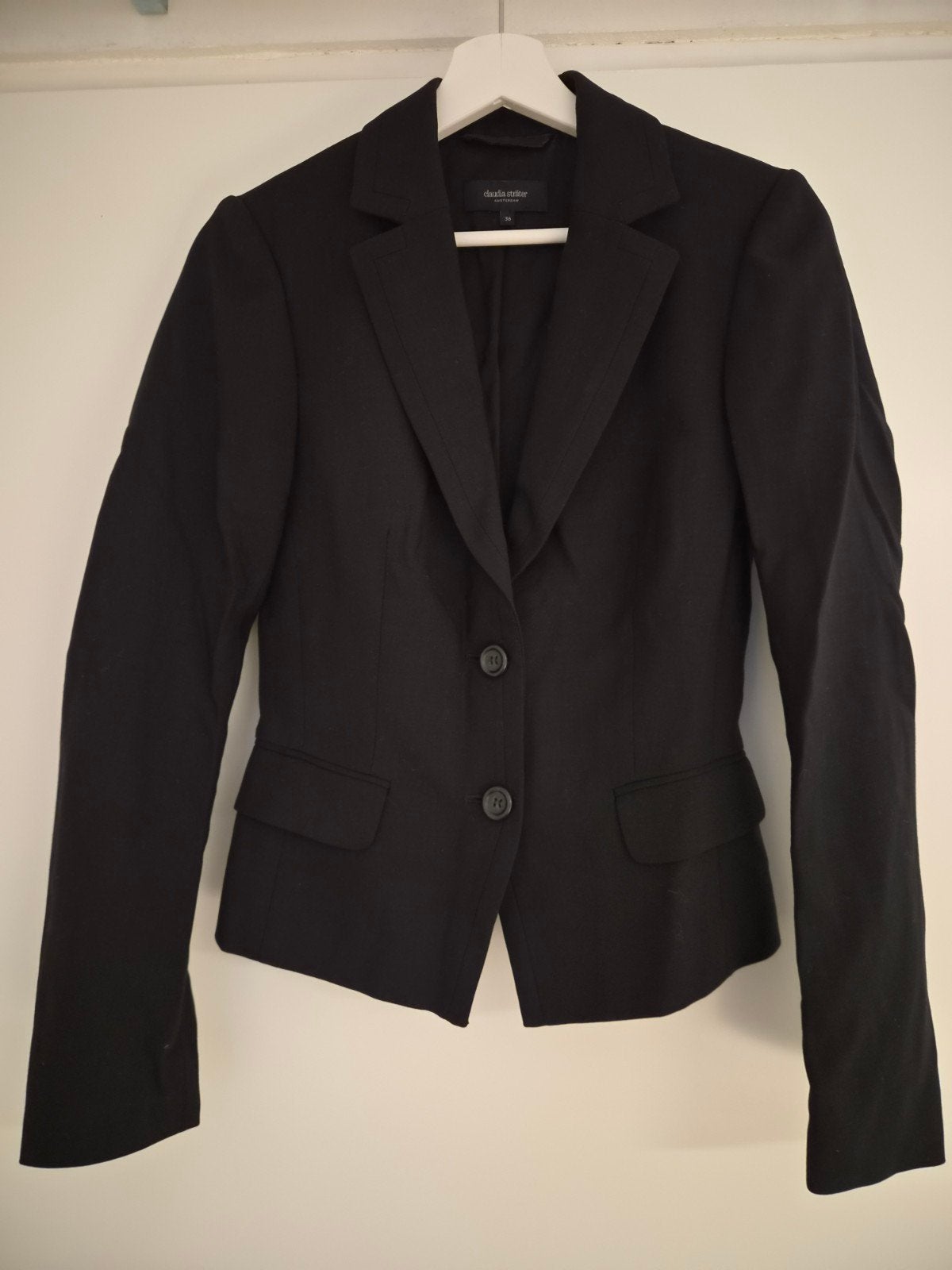 Claudia Sträter Zwart Wollen Jasje Maat 36, Kleding | Dames, Zwart, Ophalen of Verzenden, Zo goed als nieuw, Maat 36 (S)