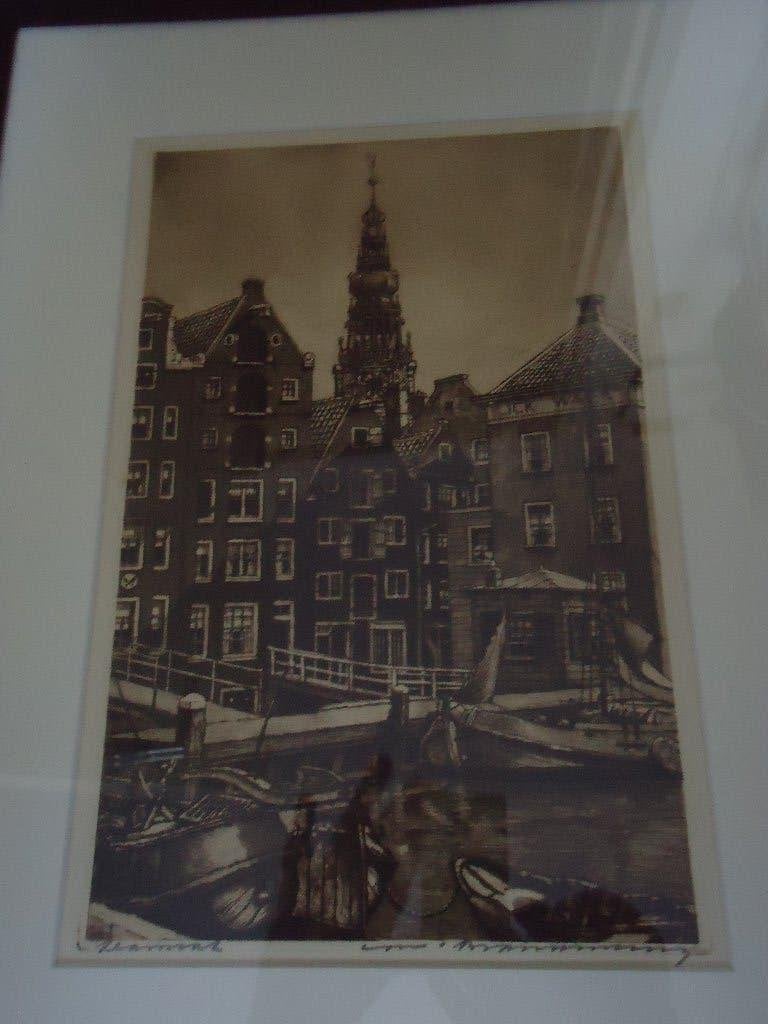 Cornelis Brandenburg - Amsterdam - Damrak, Antiek en Kunst, Gesigneerd, Ets, Ophalen of Verzenden, 35 cm