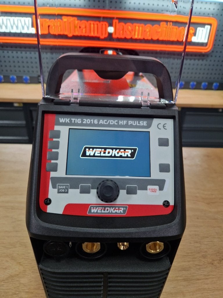 Weldkar TIG 2016 AC/DC 200a HF Pulse incl toorts - 230 Volt, Ophalen of Verzenden, Nieuw, 150 tot 250 ampère, Tig