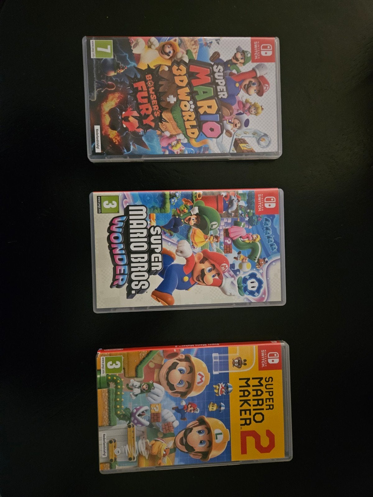 Super Mario Switch Games: 3D World, Wonder, Maker 2, Spelcomputers en Games, Ophalen of Verzenden, Zo goed als nieuw, Eén computer