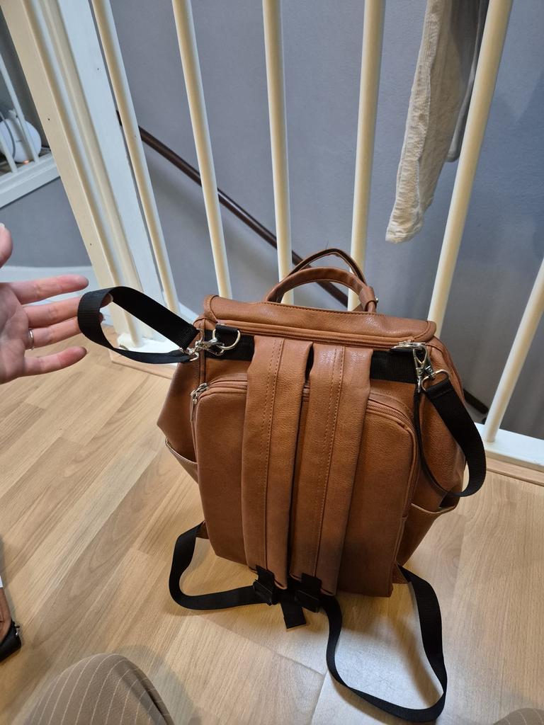 Bruine luiertas rugzak, Kinderen en Baby's, Luiertassen, Ophalen, Gebruikt, Rugzak